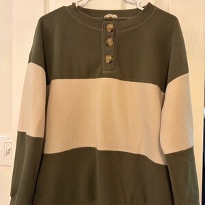 JODIFL Olive pullover fleece